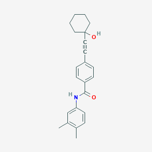 molecular formula C23H25NO2 B5775865 N-(3,4-dimethylphenyl)-4-[(1-hydroxycyclohexyl)ethynyl]benzamide 