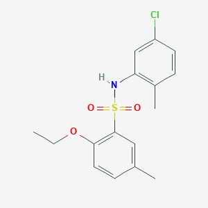 molecular formula C16H18ClNO3S B5775878 N-(5-chloro-2-methylphenyl)-2-ethoxy-5-methylbenzenesulfonamide 