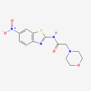molecular formula C13H14N4O4S B5775891 2-(4-morpholinyl)-N-(6-nitro-1,3-benzothiazol-2-yl)acetamide 