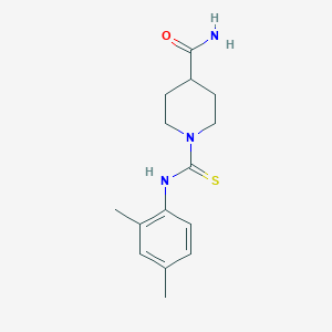 molecular formula C15H21N3OS B5775905 1-{[(2,4-dimethylphenyl)amino]carbonothioyl}-4-piperidinecarboxamide 