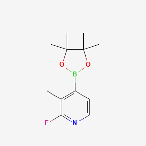 molecular formula C12H17BFNO2 B577591 2-Fluoro-3-methyl-4-(4,4,5,5-tetramethyl-1,3,2-dioxaborolan-2-yl)pyridine CAS No. 1310383-57-3