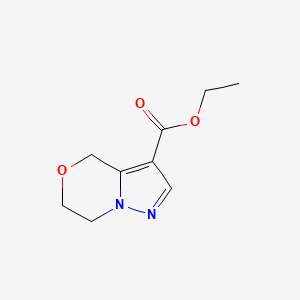 molecular formula C9H12N2O3 B577593 Ethyl 6,7-dihydro-4H-pyrazolo[5,1-c][1,4]oxazine-3-carboxylate CAS No. 1253790-00-9