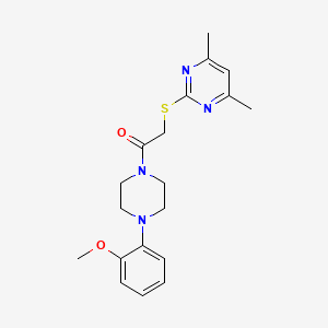 molecular formula C19H24N4O2S B5775938 2-({2-[4-(2-methoxyphenyl)-1-piperazinyl]-2-oxoethyl}thio)-4,6-dimethylpyrimidine 