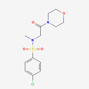 4-chloro-N-methyl-N-[2-(4-morpholinyl)-2-oxoethyl]benzenesulfonamide