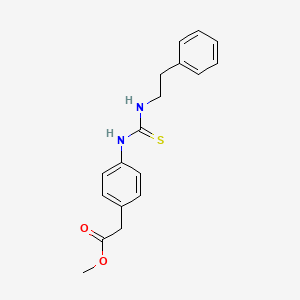 molecular formula C18H20N2O2S B5775956 methyl [4-({[(2-phenylethyl)amino]carbonothioyl}amino)phenyl]acetate 