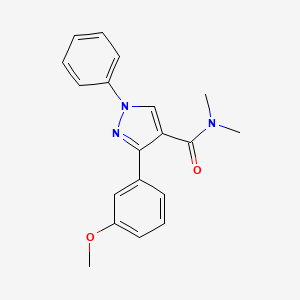 molecular formula C19H19N3O2 B5775967 3-(3-methoxyphenyl)-N,N-dimethyl-1-phenyl-1H-pyrazole-4-carboxamide 