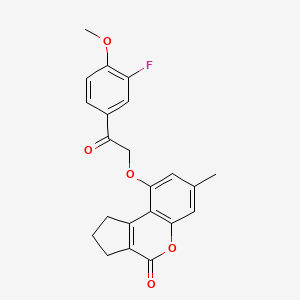 molecular formula C22H19FO5 B5775969 9-[2-(3-fluoro-4-methoxyphenyl)-2-oxoethoxy]-7-methyl-2,3-dihydrocyclopenta[c]chromen-4(1H)-one 