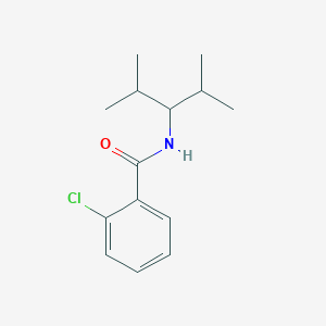 molecular formula C14H20ClNO B5775979 2-chloro-N-(1-isopropyl-2-methylpropyl)benzamide 