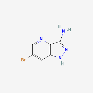 molecular formula C6H5BrN4 B577598 6-Bromo-1H-pyrazolo[4,3-b]pyridin-3-amine CAS No. 1211516-09-4