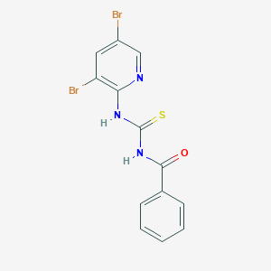 molecular formula C13H9Br2N3OS B5775991 N-{[(3,5-dibromo-2-pyridinyl)amino]carbonothioyl}benzamide 