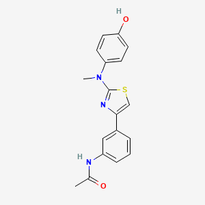 N-(3-{2-[(4-hydroxyphenyl)(methyl)amino]-1,3-thiazol-4-yl}phenyl)acetamide