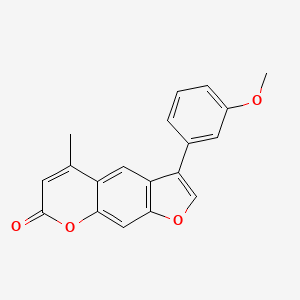 molecular formula C19H14O4 B5776026 3-(3-甲氧基苯基)-5-甲基-7H-呋喃并[3,2-g]色烯-7-酮 