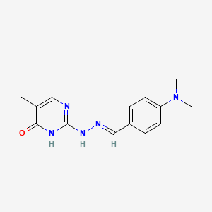4-(dimethylamino)benzaldehyde (5-methyl-6-oxo-1,6-dihydro-2-pyrimidinyl)hydrazone