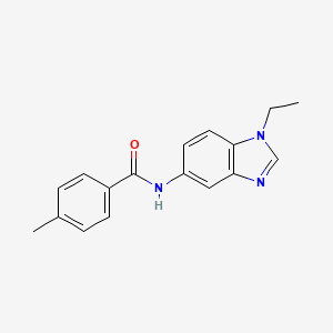 molecular formula C17H17N3O B5776051 N-(1-ethyl-1H-benzimidazol-5-yl)-4-methylbenzamide 