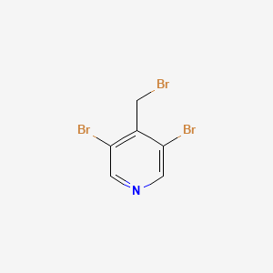 molecular formula C6H4Br3N B577607 3,5-Dibromo-4-(bromomethyl)pyridine CAS No. 1227606-38-3