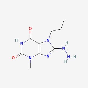 molecular formula C9H14N6O2 B5776083 8-hydrazino-3-methyl-7-propyl-3,7-dihydro-1H-purine-2,6-dione 