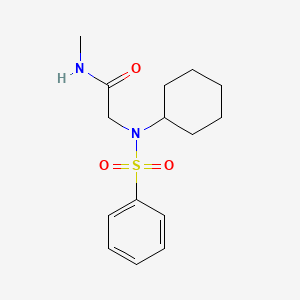 molecular formula C15H22N2O3S B5776090 N~2~-cyclohexyl-N~1~-methyl-N~2~-(phenylsulfonyl)glycinamide 