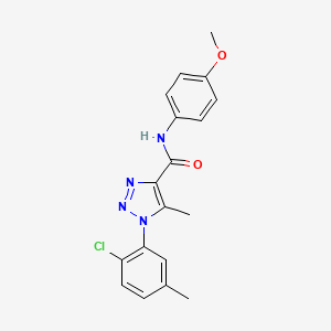 molecular formula C18H17ClN4O2 B5776098 1-(2-chloro-5-methylphenyl)-N-(4-methoxyphenyl)-5-methyl-1H-1,2,3-triazole-4-carboxamide 