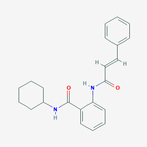 molecular formula C22H24N2O2 B5776104 2-(cinnamoylamino)-N-cyclohexylbenzamide 