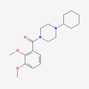molecular formula C19H28N2O3 B5776105 1-cyclohexyl-4-(2,3-dimethoxybenzoyl)piperazine 