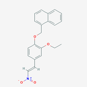 molecular formula C21H19NO4 B5776111 1-{[2-ethoxy-4-(2-nitrovinyl)phenoxy]methyl}naphthalene 