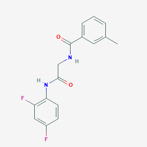 molecular formula C16H14F2N2O2 B5776121 N-{2-[(2,4-difluorophenyl)amino]-2-oxoethyl}-3-methylbenzamide 