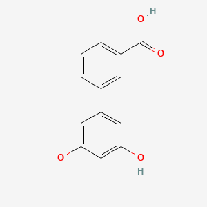 molecular formula C14H12O4 B577613 3'-Hydroxy-5'-methoxybiphenyl-3-carboxylic acid CAS No. 1215205-51-8
