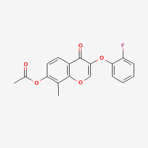 3-(2-fluorophenoxy)-8-methyl-4-oxo-4H-chromen-7-yl acetate