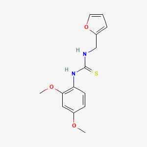 molecular formula C14H16N2O3S B5776149 N-(2,4-dimethoxyphenyl)-N'-(2-furylmethyl)thiourea 
