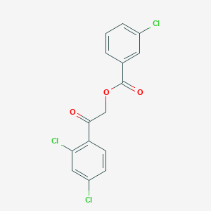 molecular formula C15H9Cl3O3 B5776166 2-(2,4-dichlorophenyl)-2-oxoethyl 3-chlorobenzoate 