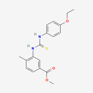 molecular formula C18H20N2O3S B5776169 methyl 3-({[(4-ethoxyphenyl)amino]carbonothioyl}amino)-4-methylbenzoate 