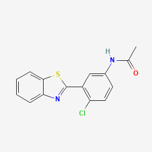 molecular formula C15H11ClN2OS B5776176 N-[3-(1,3-benzothiazol-2-yl)-4-chlorophenyl]acetamide 