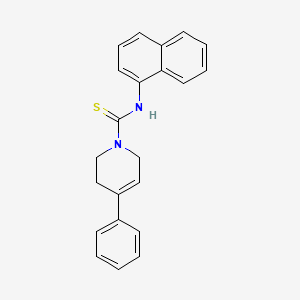 molecular formula C22H20N2S B5776179 N-1-naphthyl-4-phenyl-3,6-dihydro-1(2H)-pyridinecarbothioamide 