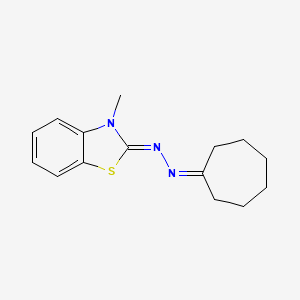 molecular formula C15H19N3S B5776194 3-methyl-1,3-benzothiazol-2(3H)-one cycloheptylidenehydrazone 