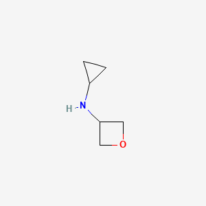 molecular formula C6H11NO B577622 N-环丙基氧杂环-3-胺 CAS No. 1340518-89-9