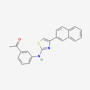 molecular formula C21H16N2OS B5776231 1-(3-{[4-(2-naphthyl)-1,3-thiazol-2-yl]amino}phenyl)ethanone 