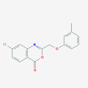 molecular formula C16H12ClNO3 B5776249 7-chloro-2-[(3-methylphenoxy)methyl]-4H-3,1-benzoxazin-4-one 