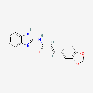 molecular formula C17H13N3O3 B5776251 N-1H-benzimidazol-2-yl-3-(1,3-benzodioxol-5-yl)acrylamide 