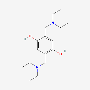 molecular formula C16H28N2O2 B5776256 2,5-bis[(diethylamino)methyl]-1,4-benzenediol CAS No. 5424-68-0