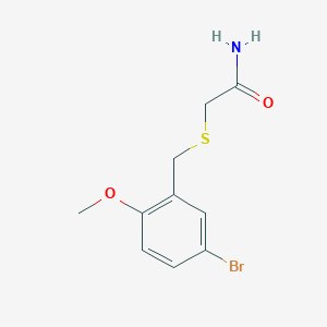 molecular formula C10H12BrNO2S B5776275 2-[(5-bromo-2-methoxybenzyl)thio]acetamide 