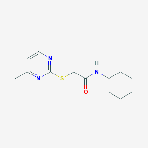 N-cyclohexyl-2-[(4-methyl-2-pyrimidinyl)thio]acetamide