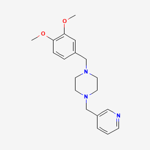 molecular formula C19H25N3O2 B5776297 1-(3,4-dimethoxybenzyl)-4-(3-pyridinylmethyl)piperazine 