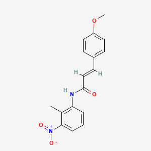 molecular formula C17H16N2O4 B5776299 3-(4-methoxyphenyl)-N-(2-methyl-3-nitrophenyl)acrylamide 
