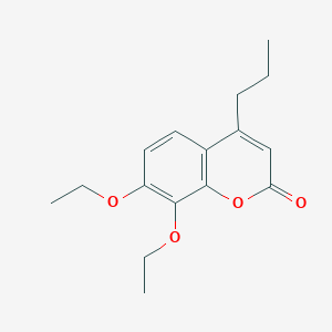 molecular formula C16H20O4 B5776316 7,8-diethoxy-4-propyl-2H-chromen-2-one 