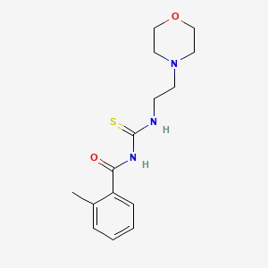 molecular formula C15H21N3O2S B5776323 2-methyl-N-({[2-(4-morpholinyl)ethyl]amino}carbonothioyl)benzamide 