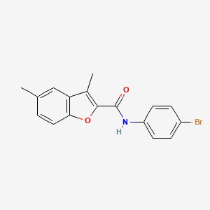 molecular formula C17H14BrNO2 B5776337 N-(4-bromophenyl)-3,5-dimethyl-1-benzofuran-2-carboxamide 