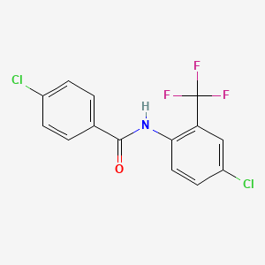 molecular formula C14H8Cl2F3NO B5776349 4-chloro-N-[4-chloro-2-(trifluoromethyl)phenyl]benzamide 