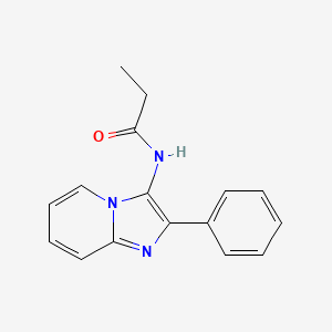 molecular formula C16H15N3O B5776355 N-(2-phenylimidazo[1,2-a]pyridin-3-yl)propanamide 