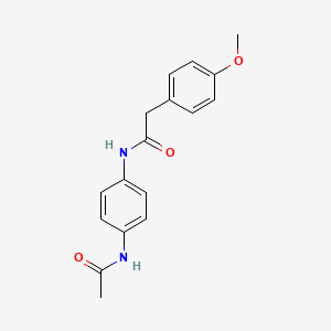 molecular formula C17H18N2O3 B5776366 N-[4-(acetylamino)phenyl]-2-(4-methoxyphenyl)acetamide 