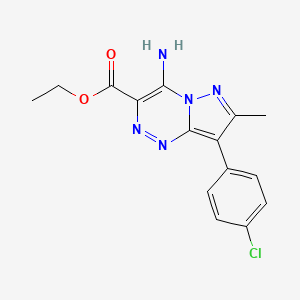 molecular formula C15H14ClN5O2 B5776372 ethyl 4-amino-8-(4-chlorophenyl)-7-methylpyrazolo[5,1-c][1,2,4]triazine-3-carboxylate 